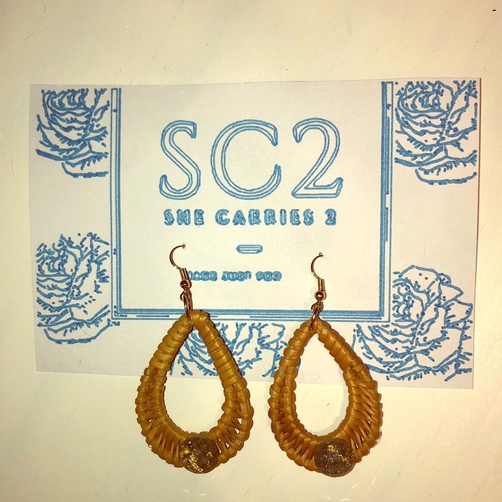 Jade Basket Earrings